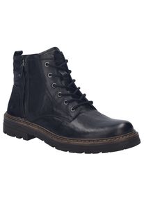 Schn&uuml;rboots Josef Seibel "Curtis 01", Herren, Gr. 43, schwarz, Leder, Schuhe Schn&uuml;rboots, Winterboots, Komfortschuh mit Wechselfu&szlig;bett