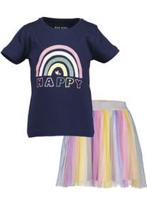 Shirt & Rock Blue Seven, M&auml;dchen, Gr. 116, ultramarin, Single Jersey, Obermaterial: 100% Baumwolle, bedruckt, unifarben, KOB Set-Artikel Shirt & Rock, mit gro&szlig;em Frontprint