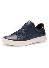 Sneaker Ara "ROM", Damen, Gr. 8,5 (42,5), braun (dunkelblau, braun), Glattleder, Veloursleder, unifarben mit Farbeinsatz, Schuhe Sneaker, Schn&uuml;rschuh, Komfortschuh in Bequemweite G (= weit)
