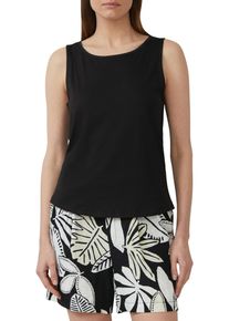 T-Shirt s.Oliver, Damen, Gr. 40, schwarz, Obermaterial: 50% Baumwolle, 50% Modal, unifarben, regular fit taillenbedeckt, Rundhals, Shirts T-Shirt, mit Cut-Out