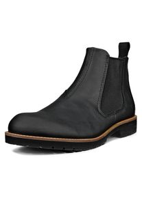 Chelseaboots Ecco "Jamestown", Herren, Gr. 42, schwarz, Nubukleder, Schuhe Chelseaboots, Schlupfboots, Stiefelette, Business-Boots mit Stretcheins&auml;tze