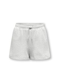 Sweatbermudas KIDS Only "KOGSUSAN STRING SHORTS VD ZA SWT", Jungen, Gr. 158, N-Gr, light grau melange, Sweatware, Obermaterial: 60% Baumwolle, 40% Polyester, meliert, unifarben, Basic ca. Mitte Oberschenkel, Hosen Sweatbermudas, mit elastischem Bund und Kordelzug