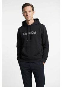 Kapuzensweatshirt Calvin Klein "LS EU 350TERRYHOODIE", Herren, Gr. S, schwarz, Sweatware, Obermaterial: 100% Baumwolle, unifarben, regular fit normal, Rundhals, eingesetzt Rippb&uuml;ndchen, Sweatshirts Kapuzensweatshirt, Regular fit mit Kapuze