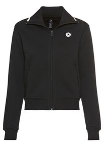 Kurzjacke Converse, Damen, Gr. XXL (44), schwarz, Web, Obermaterial: 80% Baumwolle, 20% Polyester, unifarben, Jacken Kurzjacke