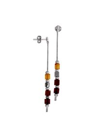 Paar Ohrh&auml;nger OSTSEE-SCHMUCK "- W&uuml;rfel - Silber 925/000 - Bernstein" Gr. 60, silber (silber 925, silberfarben, wei&szlig;), Ohrringe, Damen, Silber 925 (Sterlingsilber), Paar Ohrh&auml;nger