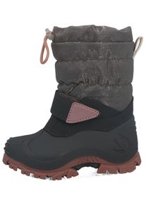 Snowboots Lurchi "Fjonna", M&auml;dchen, Gr. 33, grau (grau, rosa), Synthetik, Textil, metallisierte Fasern, Schuhe Snowboots, Winterboots mit Glitzerbesatz, Gr&ouml;&szlig;enschablone zum Download