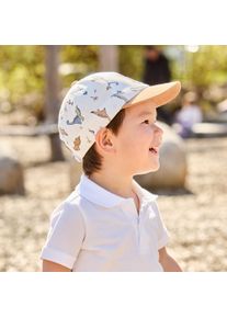 Baseball Cap MaxiMo, Jungen, Gr. 49, wollwei&szlig;, rehbraun, Canvas, Baumwolle, Caps Baseball Cap, Wollwei&szlig;, Dino-Motiv, Klettverschluss, 5-Panel-Cap, Jungen