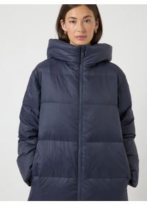 Steppmantel Y.A.S "YASPOPPEL DOWN BLEND COAT S. NOOS", Damen, Gr. 42, blau (navy blazer), Steppware, Obermaterial: 100% Nylon, unifarben, regular fit wadenlang, M&auml;ntel Steppmantel