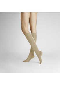 Kniestr&uuml;mpfe Hudson "ONLY 2-PACK", Damen, Gr. 35-38, beigemeliert, Obermaterial: 75% Baumwolle, 23% Polyamid, 2% Elasthan, normal, Socken Kniestr&uuml;mpfe, Komfortbund mit weitem Fu&szlig;ausschnitt