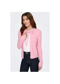 Strickjacke Only "ONLJESSIE LS ONE STRING CARDIGA KNT", Damen, Gr. L, romance rose detail:melange, Strick, Obermaterial: 35% Polyester, 30% Nylon, 25% Polyacryl, 7% Wolle, 3% Elasthan, meliert, normal, Rundhals, Strickjacken Strickjacke