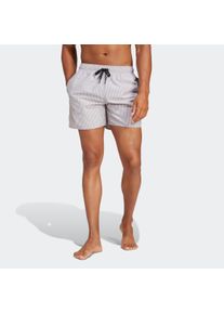 Badeshorts adidas Performance "STRIPEY CLASSICS SHORT LENGTH", Herren, Gr. S, N-Gr, schwarz (cobalt blau, schwarz), Obermaterial: 100% Polyester, Badehosen Badeshorts