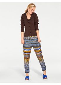 Strickjacke Heine, Damen, Gr. 50, braun (schokobraun), 100% Baumwolle, unifarben, Strickjacken Strickjacke