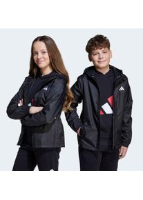 Regenjacke adidas Sportswear "KIDS", Kinder, Gr. 128, schwarz, Obermaterial: 100% Polyester, normal, Jacken Regenjacke