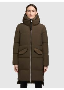 Steppmantel Khujo "GISEL", Damen, Gr. M (38), gr&uuml;n (dunkelgr&uuml;n), Web, Obermaterial: 73% Nylon, 27% Baumwolle. Futter: 100% Nylon. Wattierung: 100% Polyester, unifarben, M&auml;ntel Steppmantel