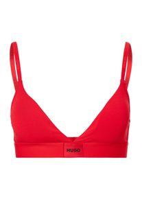 Triangel-BH HUGO UNDERWEAR "TRIANGLE RED LABEL", Damen, Gr. XL, N-Gr, bright rot 620, Jersey, Obermaterial: 93% Baumwolle, 7% Elasthan, k&ouml;rpernah, BHs Triangel-BH, mit HUGO Logo auf dem Bund