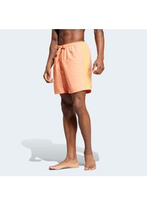 Badeshorts adidas Performance "ADICOLOR 3-STREIFEN, 20 ZENTIMETER", Herren, Gr. S, N-Gr, semi coral, Obermaterial: 100% Polyester, Badehosen Badeshorts