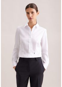 Hemdbluse Seidensticker "Schwarze Rose", Damen, Gr. 3XL (46), wei&szlig;, 100% Baumwolle, unifarben, slim fit, ohne Ausschnitt, Blusen Hemdbluse, 1/1 Kragen Uni