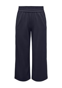 Jogger Pants Only "ONLPOPTRASH-SUKI LIFE MW CULOTTE PNT", Damen, Gr. XS (34), N-Gr, blau (night sky), Milano Rib, Obermaterial: 63% Viskose, 32% Nylon, 5% Elasthan, unifarben, regular fit kn&ouml;chelfrei, Hosen Jogger Pants