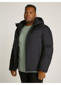 Outdoorjacke "BT_NON QUILT PADDED HOOD JACKET", Herren, Gr. XXL, schwarz (ck schwarz), Web, Obermaterial: 100% Polyester. Futter: 100% Polyester. Wattierung: 100% Polyester, CALVIN KLEIN BIG & TALL, unifarben, regular fit, Jacken Outdoorjacke, in Gro&szlig;en Gr&ouml;&szlig;en mit Logopatch