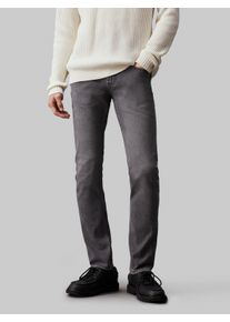 Slim-fit-Jeans Calvin Klein Jeans "SLIM", Herren, Gr. 33, L&auml;nge 30, grau (denim grau), Denim/Jeans, Obermaterial: 94% Baumwolle, 4% Elastomultiester, 2% Elasthan, unifarben, slim fit, Jeans Slim-fit-Jeans, mit 5-Pocket-Style
