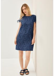 Sommerkleid Cecil, Damen, Gr. XS (36), N-Gr, urban navy blau, Obermaterial: 88% Viskose, 12% Nylon, bedruckt, regular fit kniefrei, Rundhals, Kleider Sommerkleid, mit All-Over Print