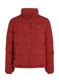 Steppjacke Tommy Jeans CURVE "TJW ESSENTIAL PUFFER EXT", Damen, Gr. 4XL (50), rot (regatta rot), Web, Obermaterial: 100% Polyester. Futter: 100% Polyester, unifarben, Jacken Steppjacke, in Gro&szlig;en Gr&ouml;&szlig;en