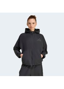 Sweatjacke adidas Sportswear "ADIDAS Z.N.E. WOVEN ORIGINALS", Damen, Gr. S, schwarz, Obermaterial: 85% Polyamid, 15% Elasthan, angesetztes B&uuml;ndchen, Sweatjacken Sweatjacke