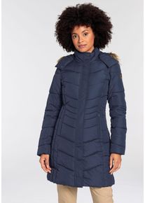 Steppmantel Icepeak "PAIVA", Damen, Gr. 42, blau (dunkelblau), Obermaterial: 100% Polyester. Futter: 100% Polyester. Wattierung: 100% Polyester, M&auml;ntel Steppmantel, Wasserabweisend, Windabweisend & Atmungsaktiv