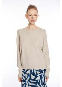 Haily's Strickpullover HAILY&rsquo;S "LS V SK As44ra", Damen, Gr. S, beige marl, Strick, Obermaterial: 50% Viskose, 27% Nylon, 23% Polyester, meliert, h&uuml;ftlang, V-Ausschnitt, Pullover Strickpullover