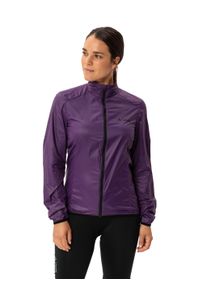 Fahrradjacke Vaude "WOMEN'S MATERA AIR JACKET", Damen, Gr. 40, lila (eggplant), Obermaterial: 100% Polyamid, slim fit, ohne Ausschnitt, B&uuml;ndchen, Jacken Fahrradjacke, atmungsaktiv, winddicht, wasserabweisend, mit offener R&uuml;ckentasche