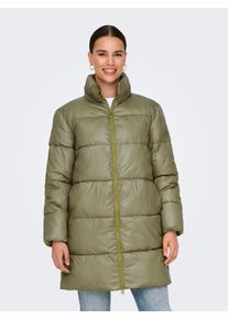 Steppmantel Only "ONLNEWRICKY PUFF COAT CC OTW", Damen, Gr. M (38), gr&uuml;n (silber sage detail:lizard), Steppware, Obermaterial: 100% Polyester, unifarben, M&auml;ntel Steppmantel