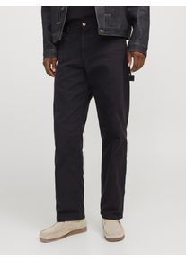 Jack & Jones Cargohose JACK & JONES "JPSTEDDIE CARPENTER PANTS NOOS", Herren, Gr. 33, L&auml;nge 34, tap shoe, Web, Obermaterial: 100% Baumwolle, unifarben, loose fit kn&ouml;chellang, Hosen Cargohose