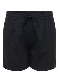 Bermudas Only CARMAKOMA "CARGOLDTRASH LIFE EASY SHORTS", Damen, Gr. 50, N-Gr, schwarz, Jersey, Obermaterial: 63% Viskose, 32% Nylon, 5% Elasthan, unifarben, regular fit normal, Hosen Bermudas