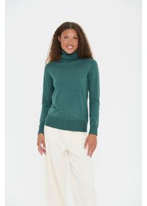 Rollkragenpullover Saint Tropez "J2046, MilaSZ Rollneck", Damen, Gr. S, june bug melange, Strick, Obermaterial: 80% Viskose, 20% Polyacryl, meliert, normal normal, Rundhals, Rippb&uuml;ndchen, Pullover Rollkragenpullover, Viskosemischung, Classic fit