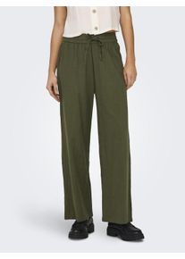Schlupfhose Only "ONLTIZANA COTTON LOOSE PANTS WVN NOOS", Damen, Gr. S (36), N-Gr, gr&uuml;n (grape leaf), Web, Obermaterial: 100% Baumwolle, unifarben, regular fit kn&ouml;chellang, Hosen Schlupfhose