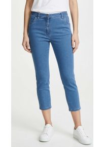 7/8-Hose KjBRAND "Betty", Damen, Gr. 54, N-Gr, blau (denim bleached), Denim/Jeans, Obermaterial: 71% Baumwolle, 25% Polyester, 4% Elasthan, unifarben, regular fit 7/8-L&auml;nge, Hosen 7/8-Hose, in gro&szlig;en Gr&ouml;&szlig;en