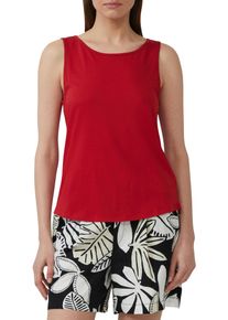 T-Shirt s.Oliver, Damen, Gr. 44, chilli pepper, Obermaterial: 50% Baumwolle, 50% Modal, unifarben, regular fit taillenbedeckt, Rundhals, Shirts T-Shirt, mit Cut-Out