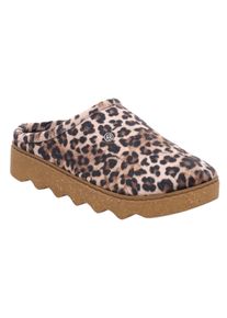 Pantoffel Rohde "FIRENZE", Damen, Gr. 36, beige, braun, schwarz, Filz, Schuhe Pantoffel, Homeslipper, Wohlf&uuml;hlschuh mit angesagtem Animal-Print
