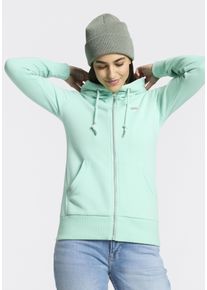 Kapuzensweatjacke Ragwear "NESKIA ZIP B O", Damen, Gr. XXL, lagoon gr&uuml;n, Sweatware, Obermaterial: 95% Baumwolle, 5% Elasthan, unifarben, h&uuml;ftlang, Rundhals, Rippb&uuml;ndchen, Sweatjacken Kapuzensweatjacke, mit hochgeschnittener Kapuze mit Kordel