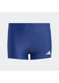 Badehose adidas Performance "COLORBLOCK 3-STREIFEN KIDS BOXER", Jungen, Gr. 110, N-Gr, blau (dunkelblau), Obermaterial: 78% Polyamid, 22% Elasthan, Badehosen Badehose
