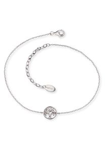 Fu&szlig;kette Engelsrufer "LEBENSBAUM", silber (silberfarben), Fu&szlig;ketten, Damen, Silber 925 (Sterlingsilber), Fu&szlig;kette