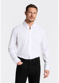 Businesshemd BOSS "JOE", Damen, Gr. 46, N-Gr, wei&szlig;100, Web, Obermaterial: 55% Baumwolle, 45% Polyester, unifarben, regular fit normal, 2-Knopf-Manschette verstellbar, Hemden Businesshemd, mit Button-Down-Kragen, regular fit