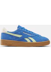 Sneaker Reebok CLASSIC "CLUB C GROUNDS UK", Damen, Gr. 36,5, blau (kineticblau, astrolime, vintagechalk), Leder, Synthetik, Schuhe Sneaker