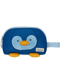 Kulturbeutel Samsonite "Happy Sammies ECO, Penguin Peter", M&auml;dchen, Gr. B/H/T: 23cm x 15cm x 12cm, blau, Polyester, Taschen Kulturbeutel, Kinder Waschtasche Kinder Reisekulturbeutel Kinder Beuty-Bag