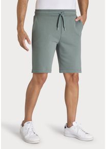 Sweatshorts John Devin "- kurze Hose aus innen angerauter Sweatware", Damen, Gr. S (44/46), N-Gr, salbei, angeraute Sweatware, Obermaterial: 60% Baumwolle, 40% Polyester, unifarben, regular fit kurz, Hosen Sweatshorts, mit breiter Kordel und seitlichen Taschen