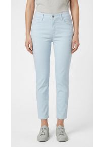 7/8-Hose MAC "SLIM 7/8", Damen, Gr. 46, L&auml;nge 27, blau (ice blau ppt), Web, Obermaterial: 97% Baumwolle, 3% Elasthan, slim fit 7/8-L&auml;nge, Hosen 7/8-Hose, in ultraleichter Qualit&auml;t