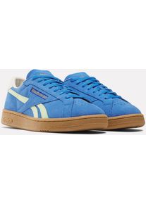 Sneaker Reebok CLASSIC "CLUB C GROUNDS UK", Damen, Gr. 41, blau (kineticblau, astrolime, vintagechalk), Leder, Synthetik, Schuhe Sneaker