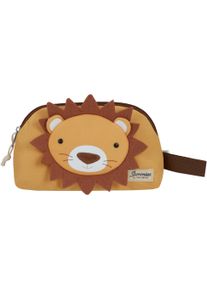 Kulturbeutel Samsonite "Happy Sammies ECO, Lion Lester", M&auml;dchen, Gr. B/H/T: 23,5cm x 18cm x 9cm, gelb, Polyester, Taschen Kulturbeutel, Reiseetui Waschtasche aus recyceltem Material