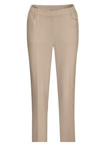 B&uuml;gelfaltenhose Classic Basics, Damen, Gr. 46, Normalgr&ouml;&szlig;en, beige, 100% Polyester, unifarben, lang, Hosen B&uuml;gelfaltenhose