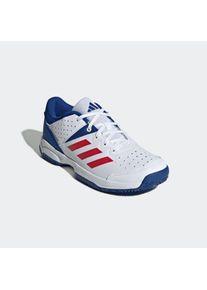 Hallenschuh adidas Performance "COURT STABIL", Jungen, Gr. 33, bunt (cloud wei&szlig;, pure ruby, royal blau), Synthetik, Textil, Schuhe Hallenschuh, geeignet f&uuml;r jeden Hallensport, Indoorschuhe f&uuml;r Kinder & Jugendliche